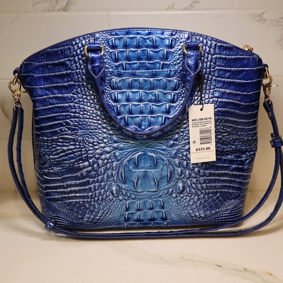 NWT Brahmin Large Duxbury Satchel Vista Blue Ombre Melbourne - Picture 2 of 11